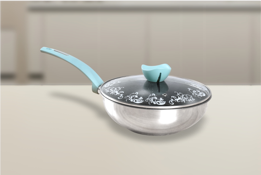 24cm Wok with Glass Lid – Tosca