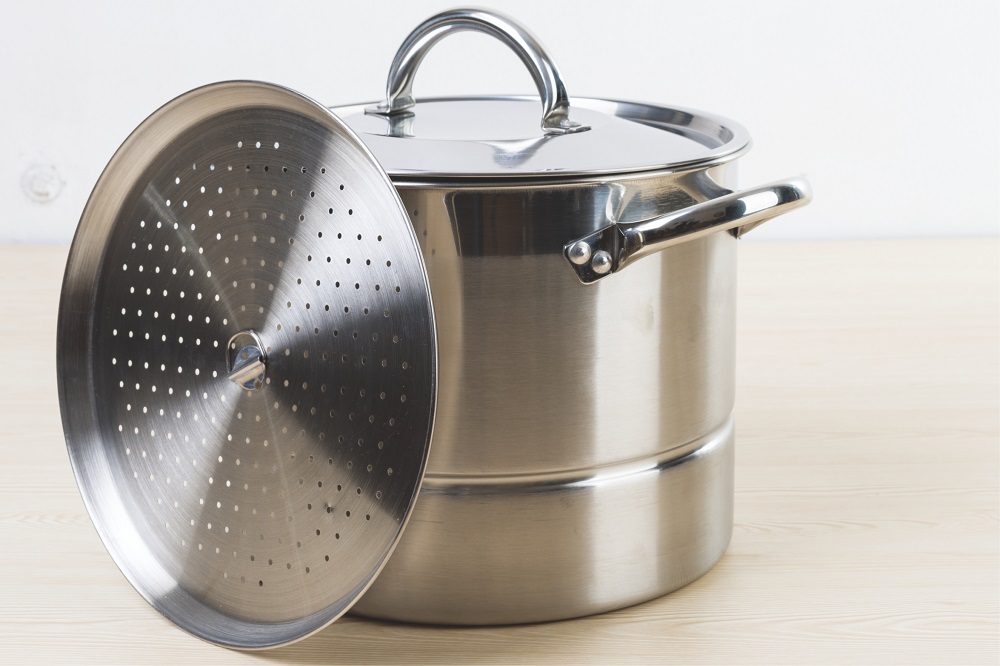 4 in 1 Stock Pot Stainless Steel Lid with Steamer Plate